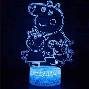3Dmix 3D-MTV102 - Motív pre 3D LED nočnú lampu - Prasiatko Pepa
