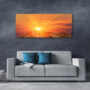 Obraz Canvas Slnko nebo hora krajina 125x50 cm