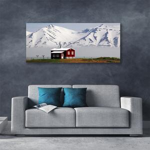 Obraz Canvas Hora dom krajina 125x50 cm