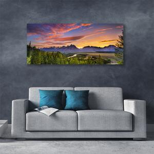 Obraz Canvas Hora les slnko príroda 125x50 cm