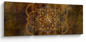 Obraz - Mandala radosti (s hodinami) (90x30 cm)