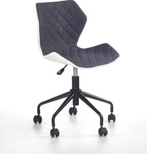 Detská stolička na kolieskach Matrix - sivá / biela