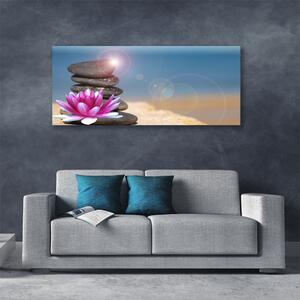 Obraz Canvas Kamene kvet umenie 125x50 cm