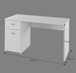 PC stôl Bany - biela