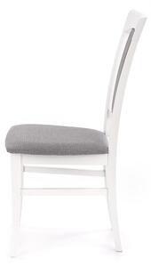 Jedálenská stolička Konrad - biela / sivá
