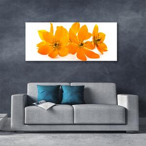 Obraz na plátne Oranžové kvety 125x50 cm