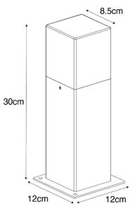Priemyselné stojace vonkajšie svietidlo hrdzavohnedá 30 cm IP44 - Dánsko