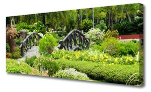 Obraz na plátne Botanická záhrada most umenie 125x50 cm