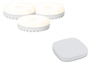 Sada 3 inteligentných stmievateľných LED žiaroviek GX53 9W 806LM 2700K-6500K vrátane Zigbee Smart Hub