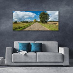 Obraz na plátne Dedina cesta dlažba krajina 125x50 cm