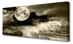 Obraz na plátne Noc mesiac príroda 125x50 cm