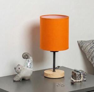 Brilagi - Stolná lampa NUBILA WOOD 1xE27/25W/230V dub/čierna/oranžová