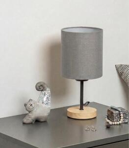 Brilagi - Stolná lampa NUBILA WOOD 1xE27/25W/230V dub/čierna/svetlosivá