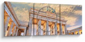 Obraz - Brandenburská brána, Berlín, Nemecko (s hodinami) (90x30 cm)