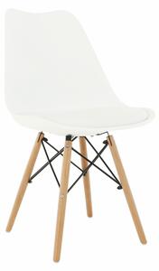 Jedálenská stolička Kemal New - biela / buk