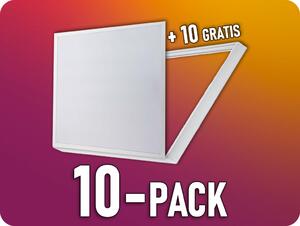 V-TAC LED panely s napájacím zdrojom 36W, 4320lm + kryty pre uchytenie/10-PACK! Farba svetla: Denná biela