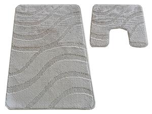 DY Kúpeľňová sada koberčekov s výrezom Symphony Sand Grey