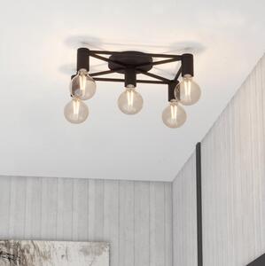 Eglo 43721 - Stropné svietidlo SPEKE 5xE27/40W/230V čierna