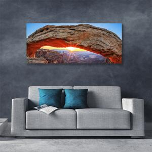 Obraz Canvas Skala slnko krajina 125x50 cm