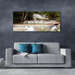 Obraz Canvas Vodopád les príroda 125x50 cm