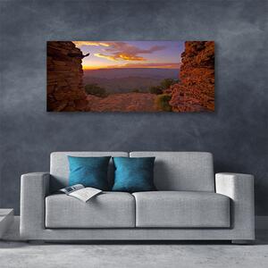 Obraz Canvas Skala mraky nebo krajina 125x50 cm