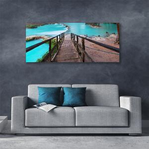 Obraz Canvas Schody jazero architektúra 125x50 cm