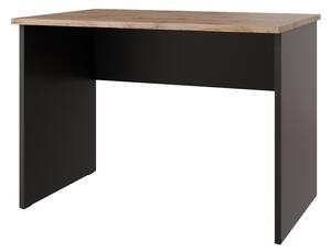 Kancelársky PC stôl NEJBY GIANNI + ABS hrany, čierna/dub wotan