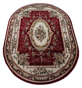 DY Červený oválny koberec s orientálnym vzorom Exclusiv 04 N Rozmer: 160x220 cm