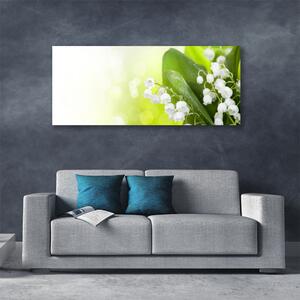 Obraz Canvas Konvalinky listy kvety lúka 125x50 cm