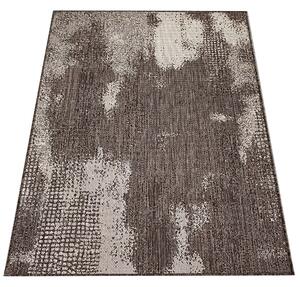 DY Hnedý obojstranný koberec z lana s abstraktným vzorom Zara 10 Rozmer: 80x150 cm