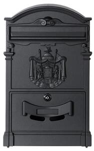 ViaDomo Via Domo - Poštová schránka Calendula - čierna - 25,5x41x9 cm