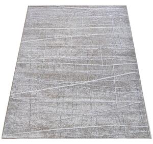 DY Béžový abstraktný koberec s linkami Enigma 05 Rozmer: 80x150 cm