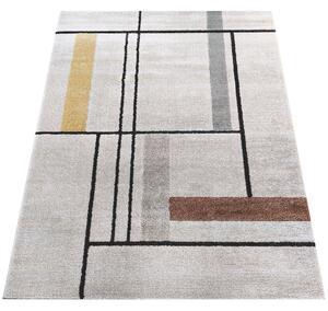 DY Béžový koberec s geometrickým vzorom Ladon 02 Rozmer: 80x150 cm