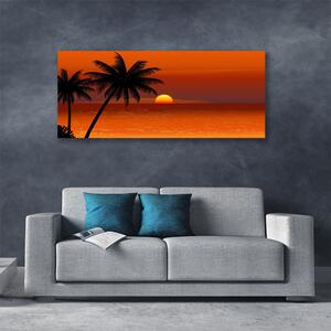 Obraz na plátne Palma more slnko krajina 125x50 cm