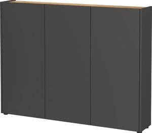 Antracitová skrinka v dekore duba 138x105x25 cm Libbiano – Germania