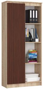 Regál R80 1D 4P CLP dub sonoma / wenge