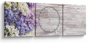 Obraz orgovánu na dreve (s hodinami) (90x30 cm)