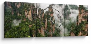 Obraz - National Park Zhangjiajie, Čína (s hodinami) (90x30 cm)