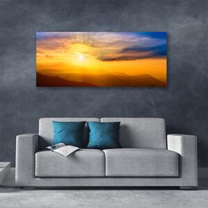 Obraz Canvas Hory slnko mraky príroda 125x50 cm
