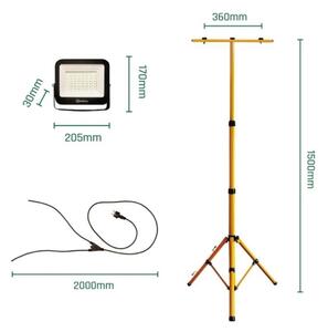 LED Reflektor so stojanom NOCTIS 2xLED/50W/230V 4000K IP65