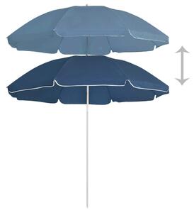 Vonkajší slnečník s oceľovou tyčou 180 cm modrý