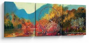 Obraz - Farby jesene (s hodinami) (90x30 cm)