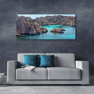 Obraz Canvas Záliv skaly more krajina 125x50 cm