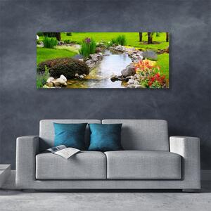 Obraz Canvas Záhrada jazero príroda 125x50 cm