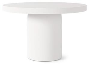 MUZZA Záhradný jedálenský stôl Lyn ø 90 cm Biely