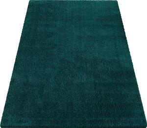 DY Tmavozelený protišmykový shaggy koberec Camel Rozmer: 60x100 cm