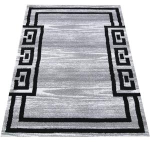 DY Sivo-čierny koberec s geometrickým vzorom Soho 04 Rozmer: 80x150 cm