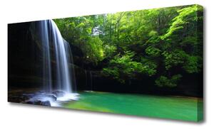 Obraz Canvas Vodopád príroda les jazero 125x50 cm