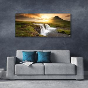 Obraz Canvas Hory vodopád príroda 125x50 cm