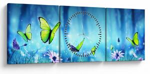 Obraz - Mystická lesná čistina (s hodinami) (90x30 cm)